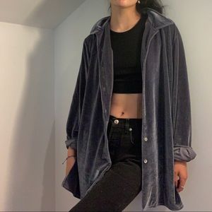 Demin& Co Jeanswear button down, size medium, gray